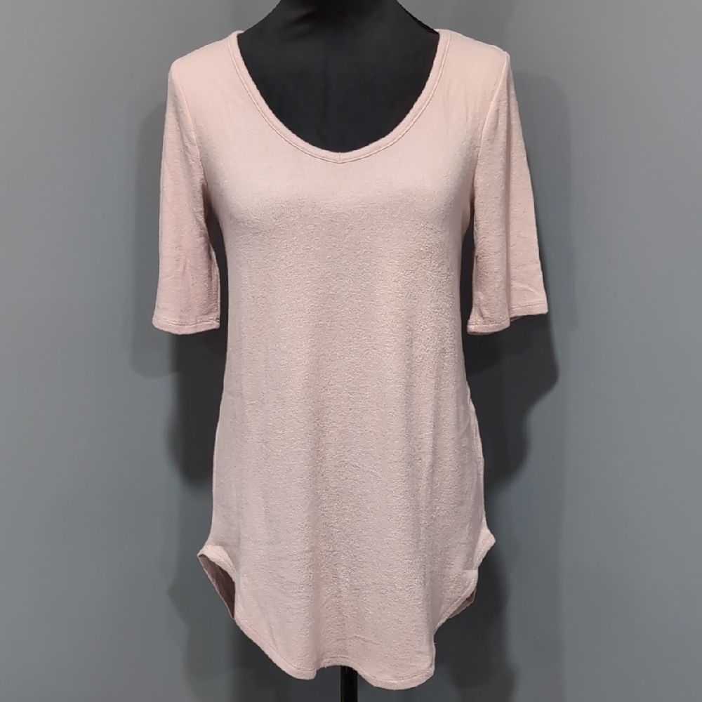 Maurices Light Pink Short Sleeve Tunic Tee
